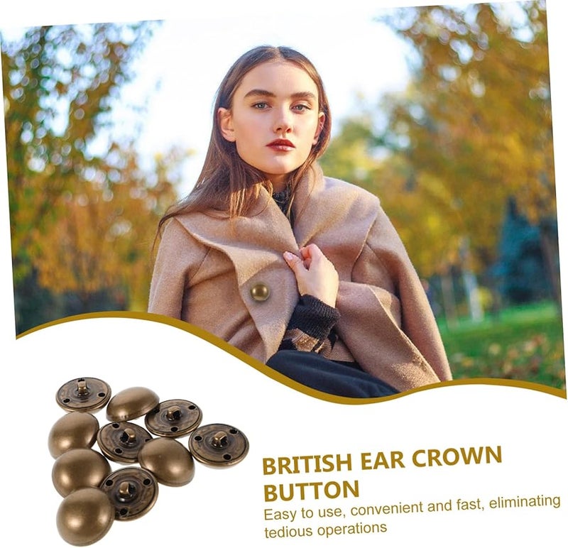 Vintage Mushroom Round Buttons 10pcs For Sewing Clothing And Coat - Image 5